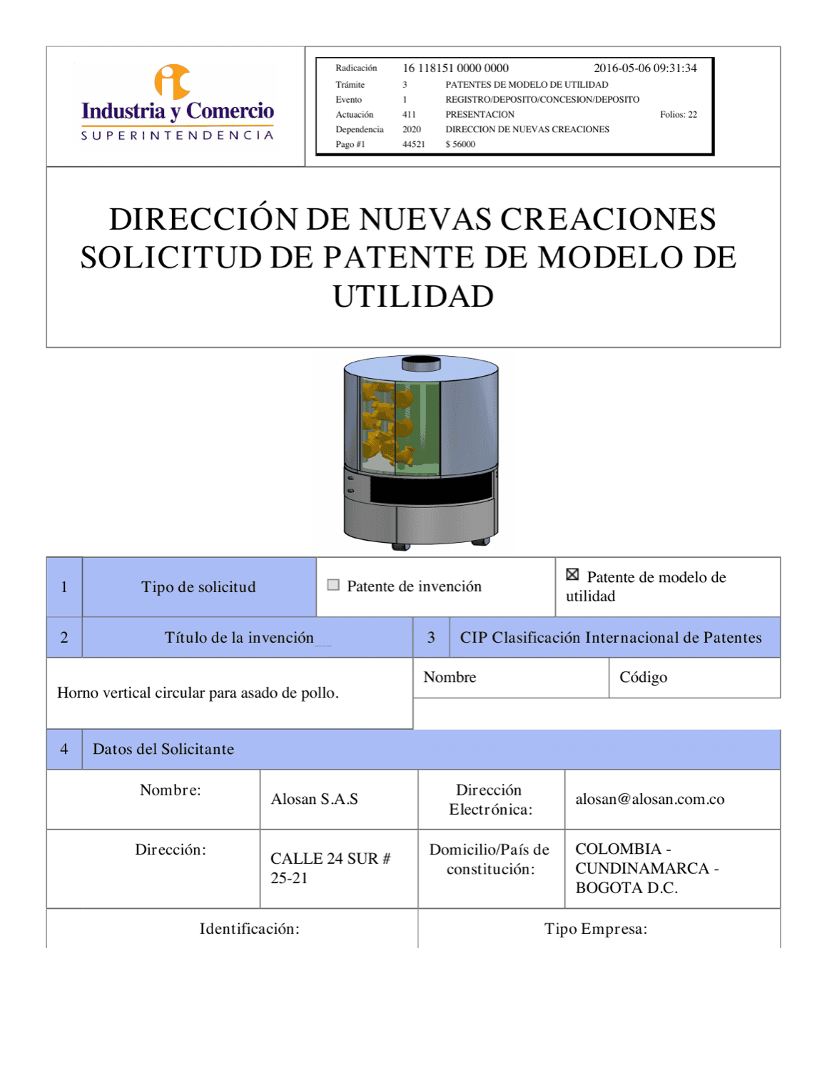 HORNO VERTICAL CIRCULAR PARA ASADO DE POLLO.