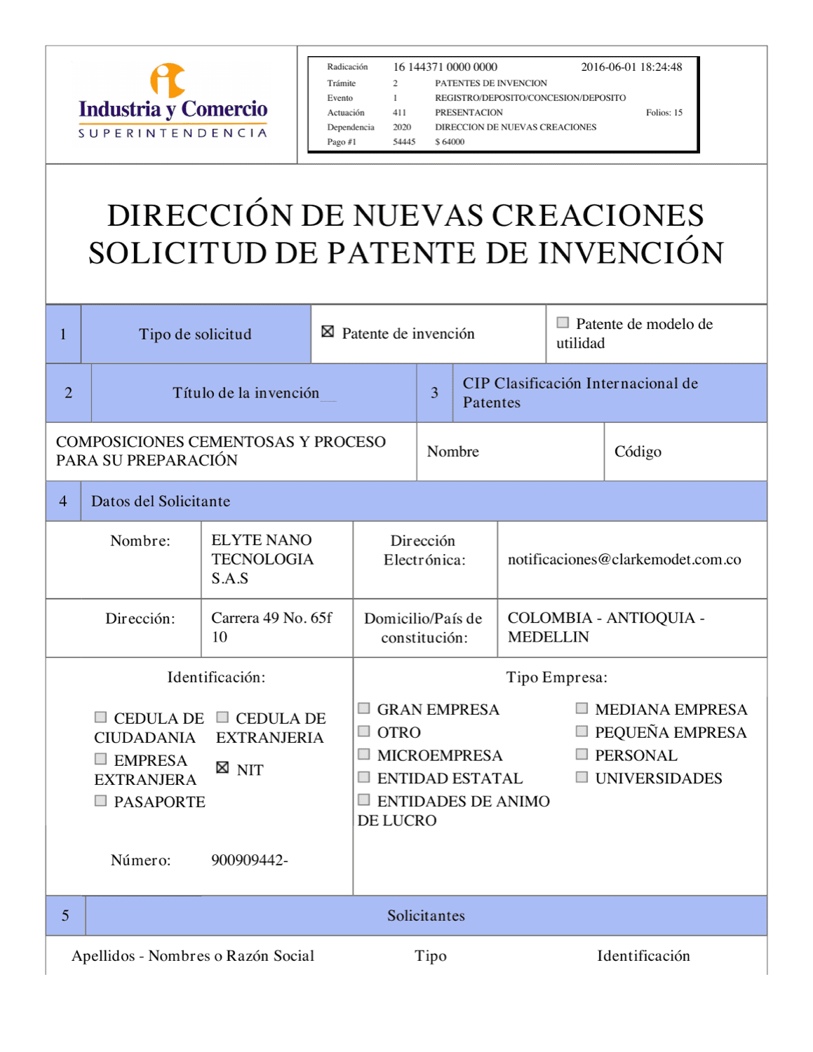 COMPOSICIONES CEMENTOSAS Y PROCESO PARA SU PREPARACIÓN