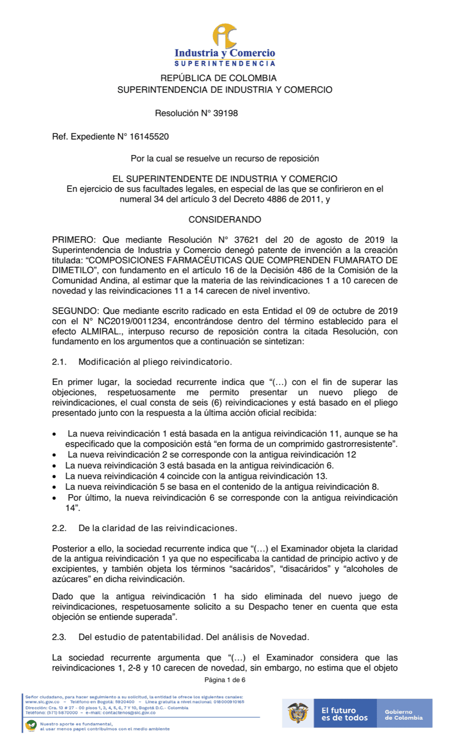 COMPOSICIONES FARMACÉUTICAS QUE COMPRENDEN FUMARATO DE DIMETILO
