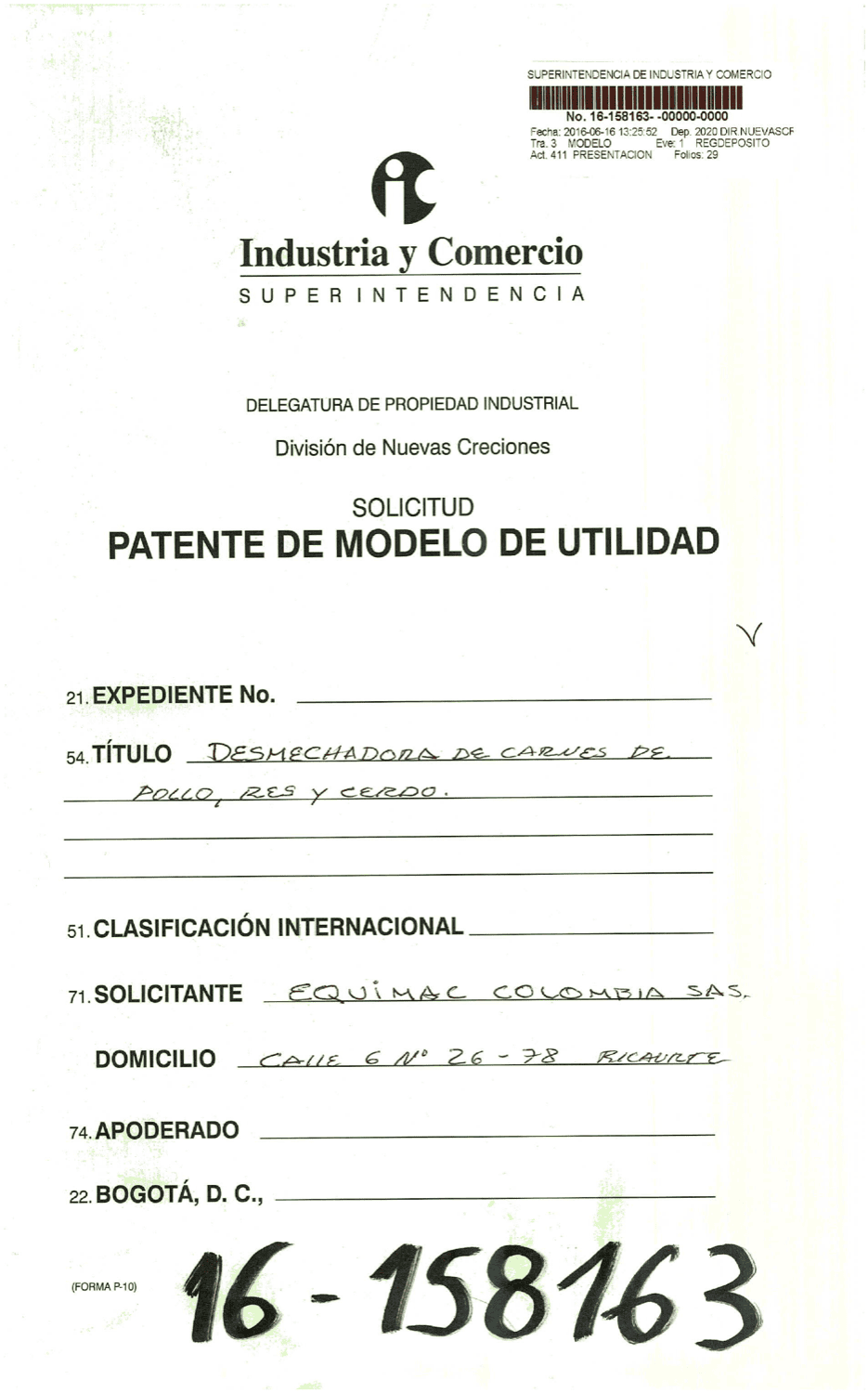 MAQUINA DESMECHADORA DE CARNES CON CUCHILLAS DE DOBLE IMPACTO