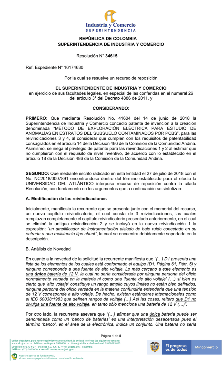 SISTEMA Y MÉTODO DE EXPLORACIÓN ELÉCTRICA PARA ESTUDIO DE ANOMALÍAS EN ESTRATOS DEL SUBSUELO CONTAMINADOS POR PCBS.