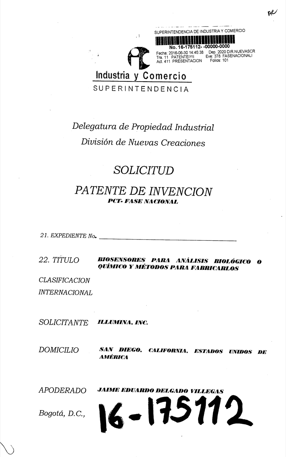 BIOSENSORES PARA ANÁLISIS BIOLÓGICO O QUÍMICO Y MÉTODO PARA FABRICARLOS
