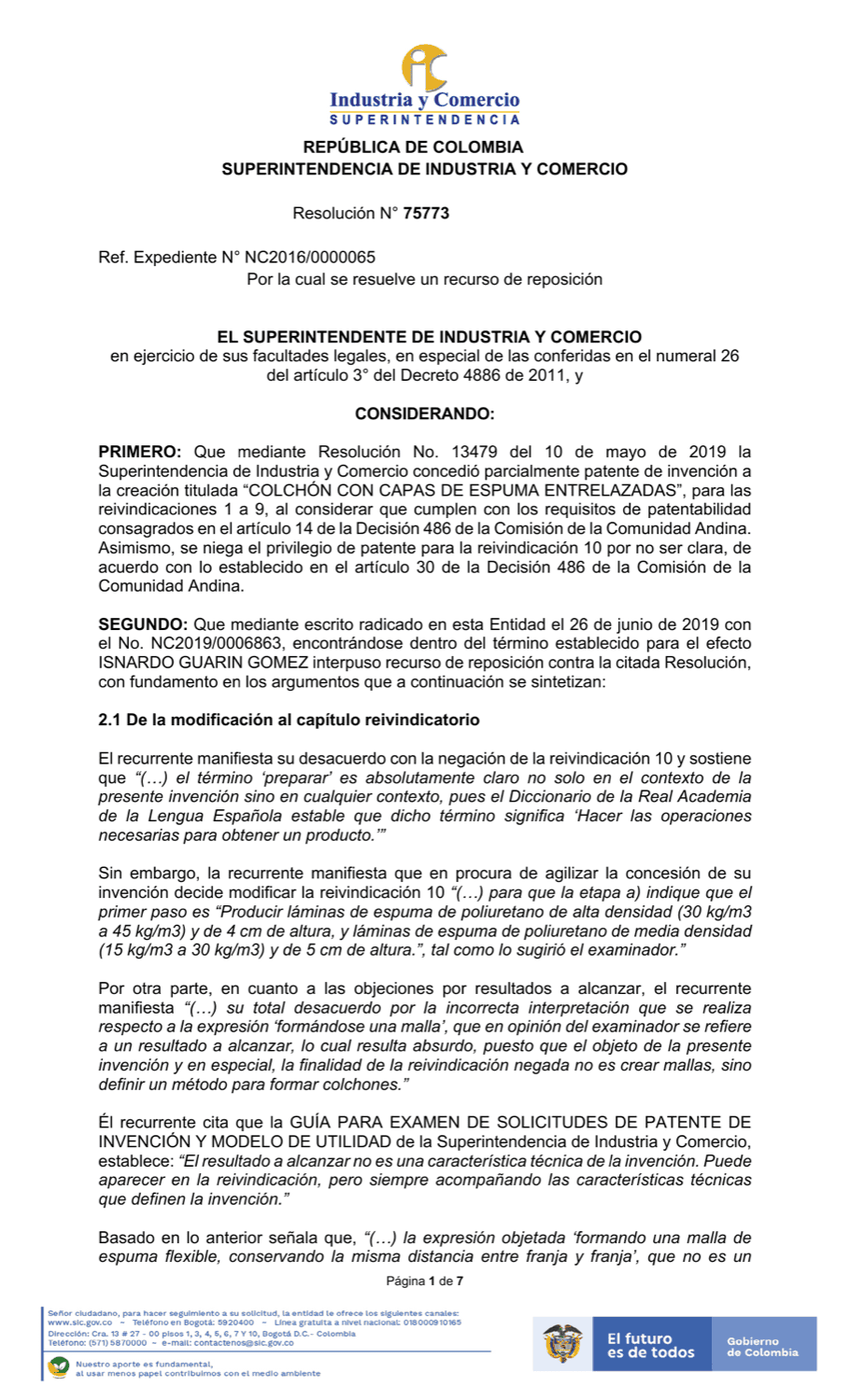 COLCHÓN CON CAPAS DE ESPUMA ENTRELAZADAS