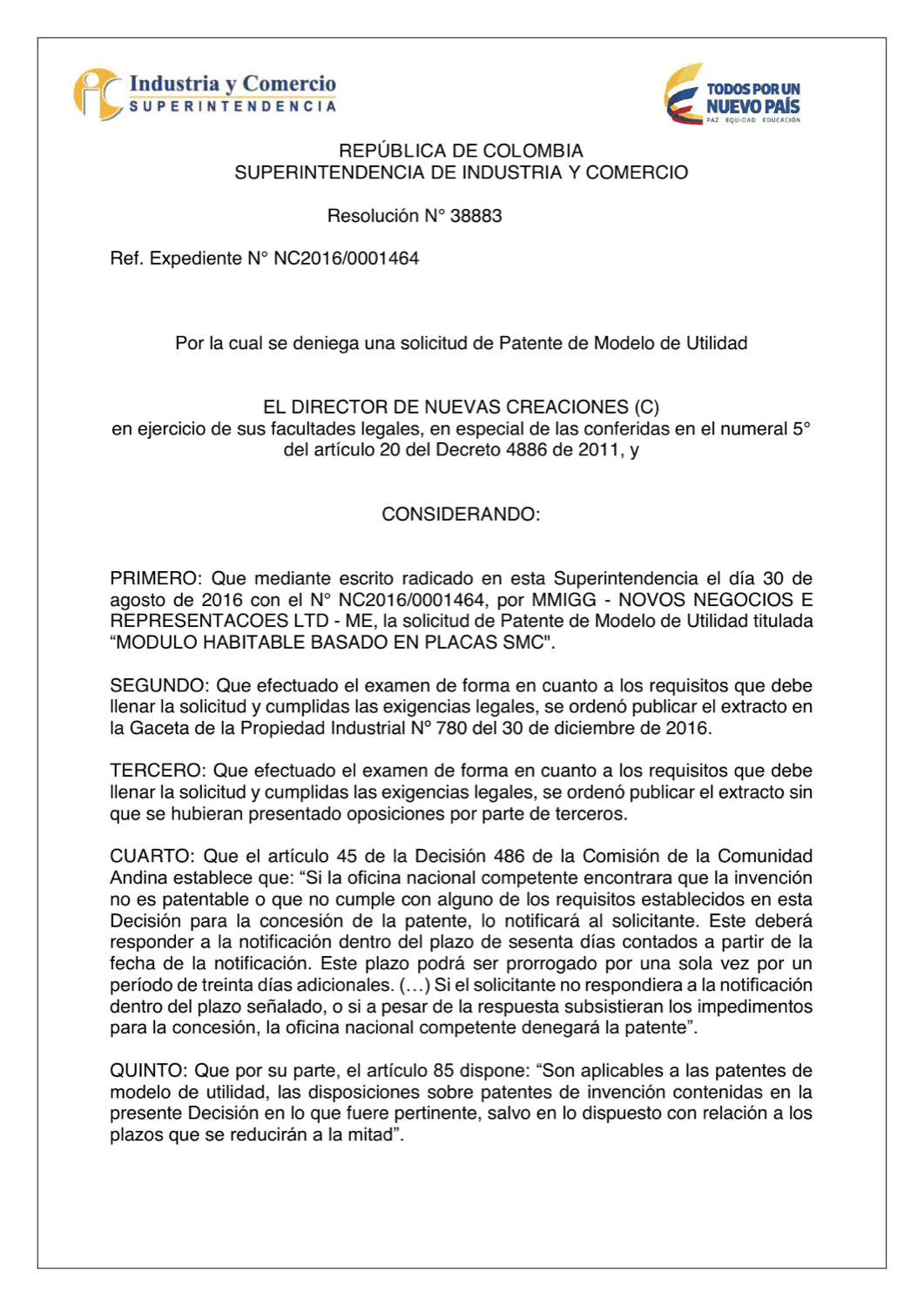 MODULO HABITABLE BASADO EN PLACAS SMC
