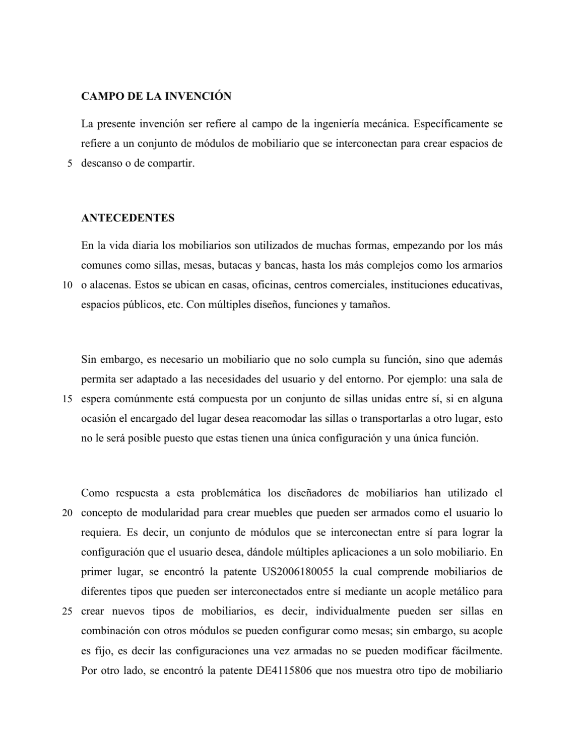 MÓDULOS PARA MOBILIARIO, CONJUNTO DE MÓDULOS INTERCONECTADOS APILABLES