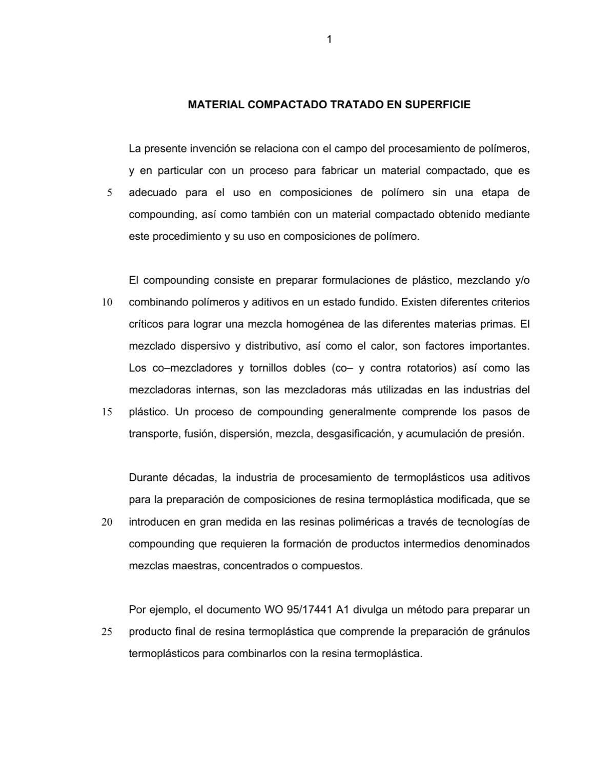 MATERIAL COMPACTADO TRATADO EN SUPERFICIE