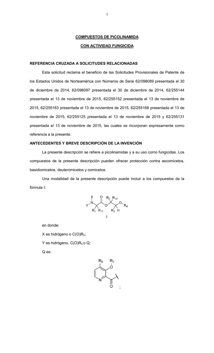 COMPUESTOS DE PICOLINAMIDA CON ACTIVIDAD FUNGICIDA CON ACTIVIDAD FUNGICIDA