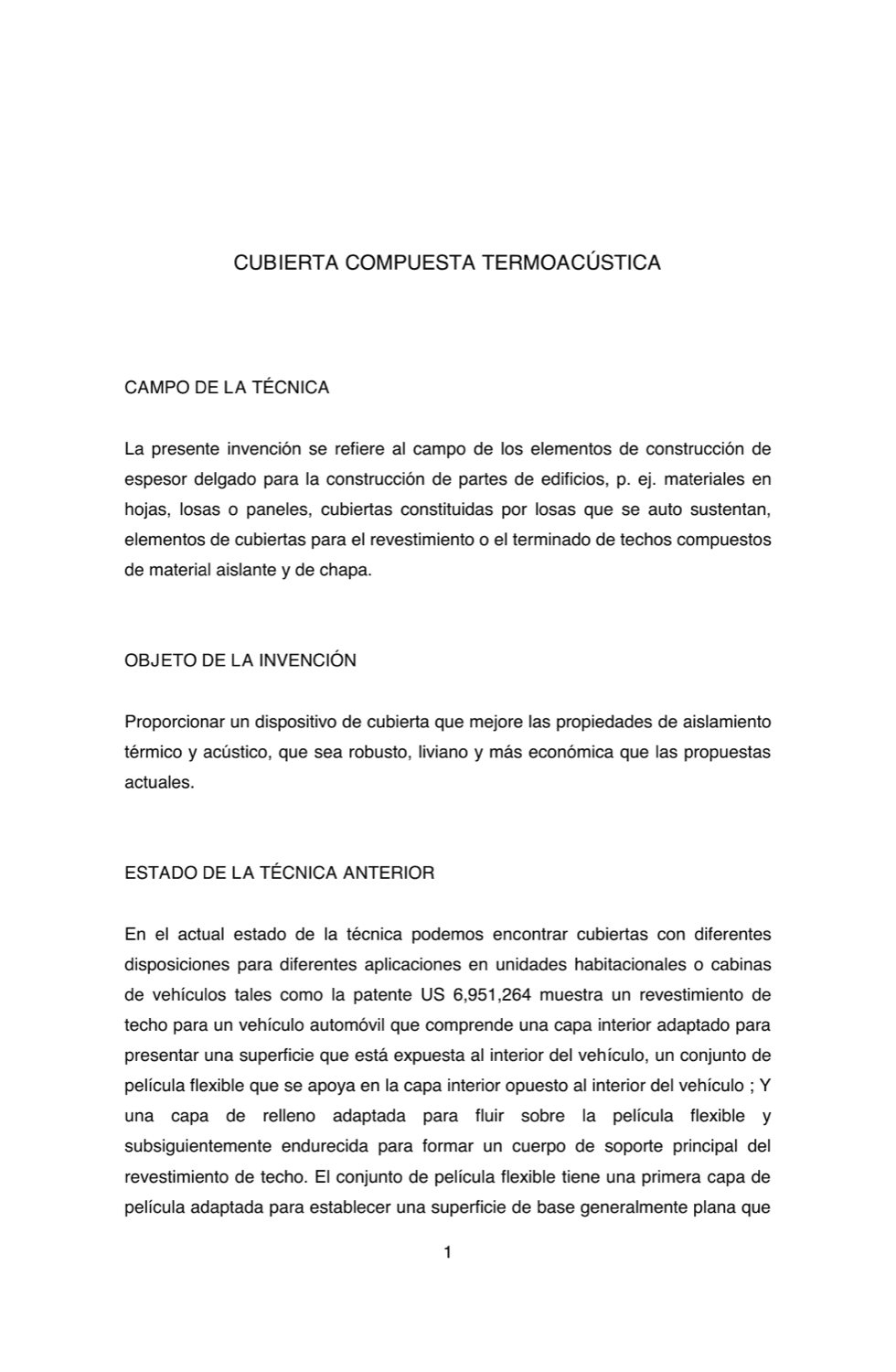 CUBIERTA COMPUESTA TERMOACUSTICA