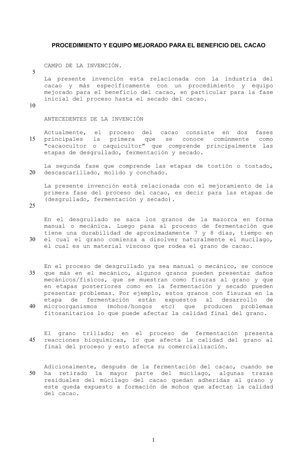 EQUIPO Y PROCEDIMIENTO PARA LAVADO Y BENEFICIO DEL CACAO