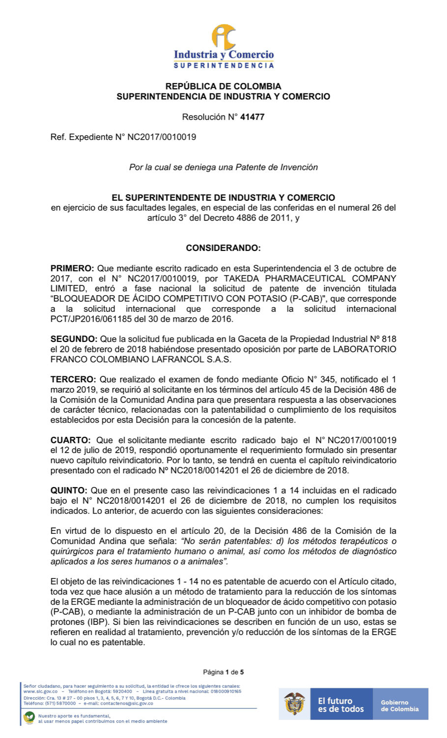 BLOQUEADOR DE ÁCIDO COMPETITIVO CON POTASIO (P-CAB)