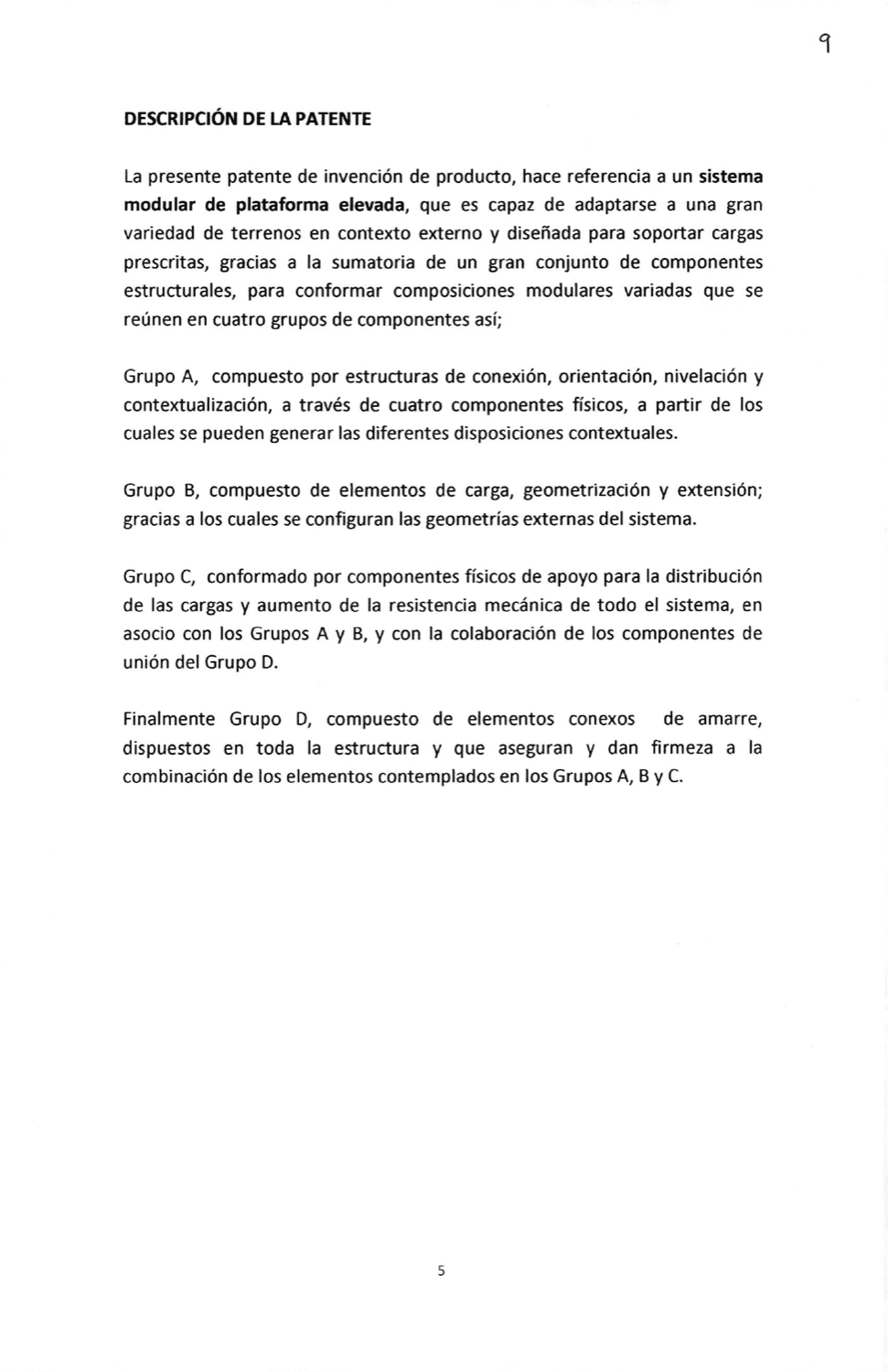 SISTEMA MODULAR DE PLATAFORMA ELEVADA QUE RESPONDE A VARIABLES GEOCLIMATICAS