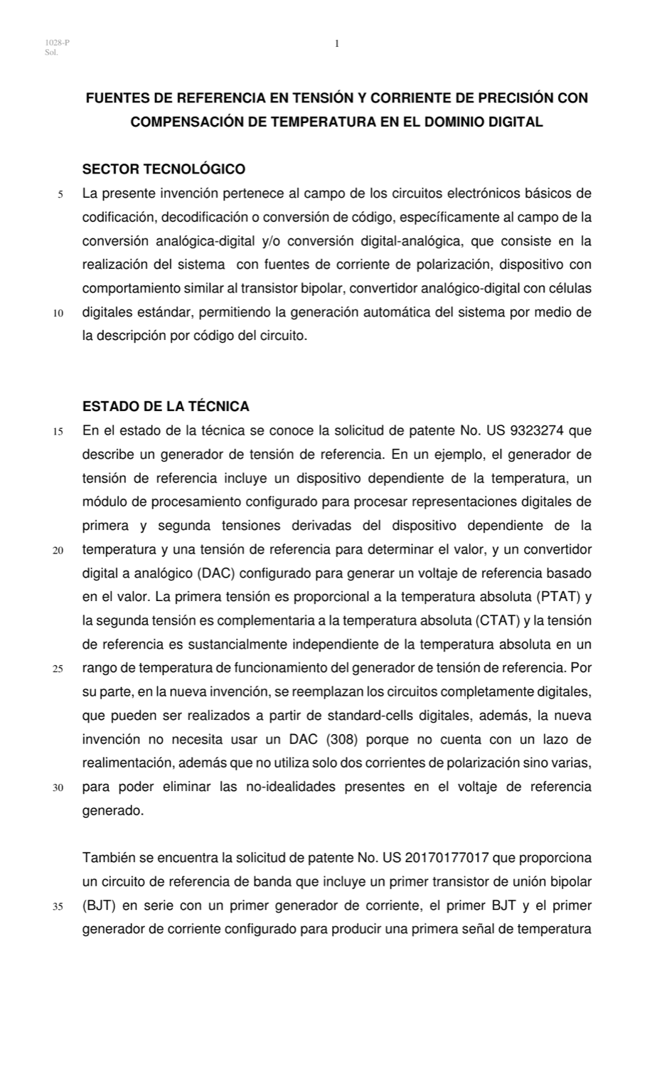 APARATO Y PROCESO PARA GENERACIÓN DE FUENTES DE REFERENCIA EN TENSIÓN Y CORRIENTE DE PRECISIÓN CON COMPENSACIÓN DE TEMPERATURA EN EL DOMINIO DIGITAL