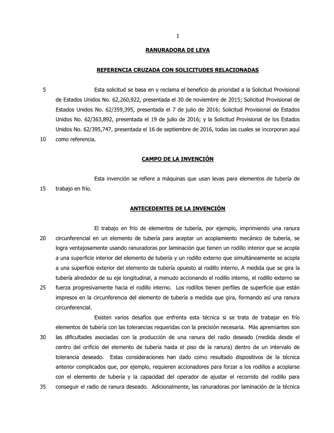 RANURADORA DE LEVA