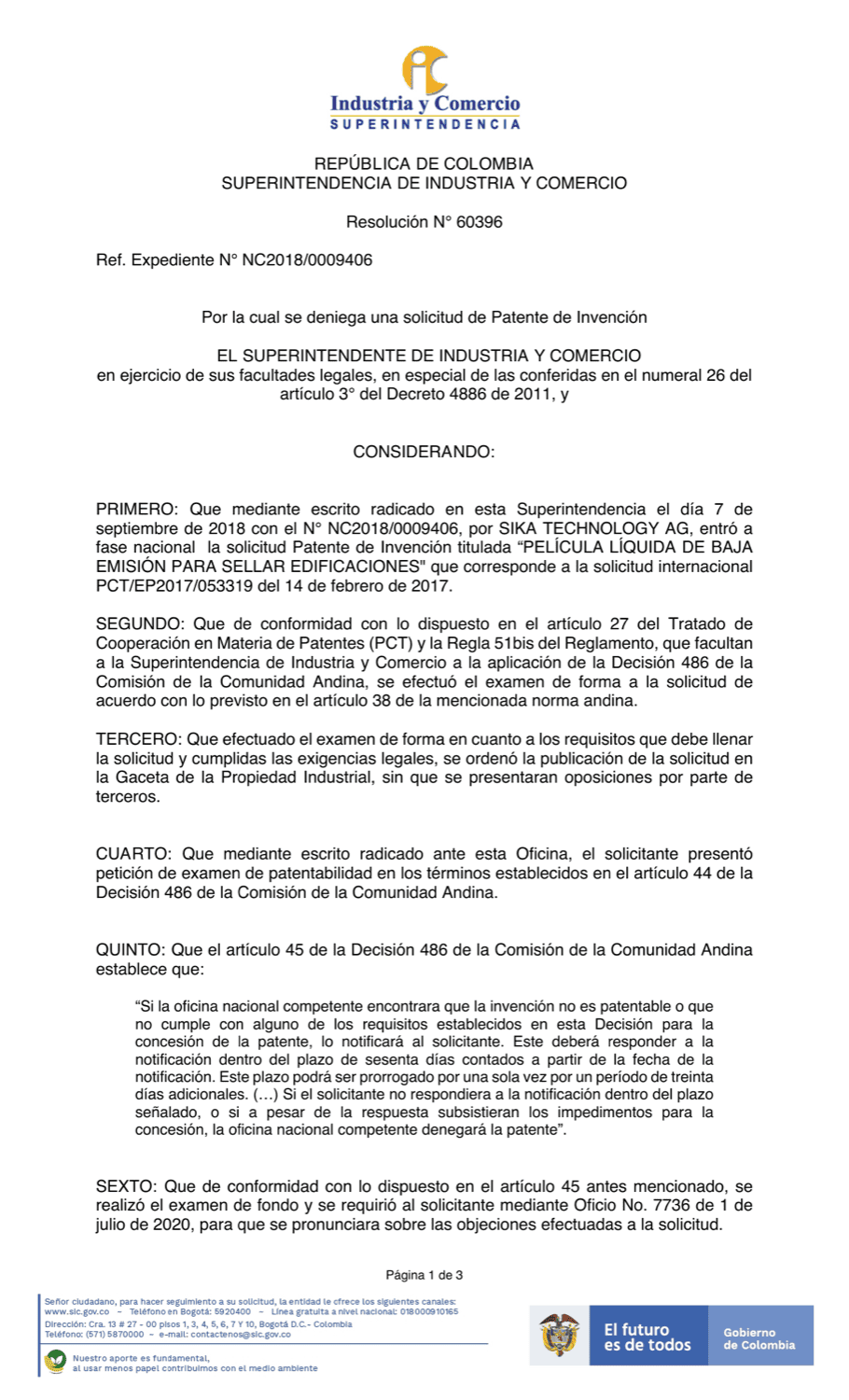 PELÍCULA LÍQUIDA DE BAJA EMISIÓN PARA SELLAR EDIFICACIONES