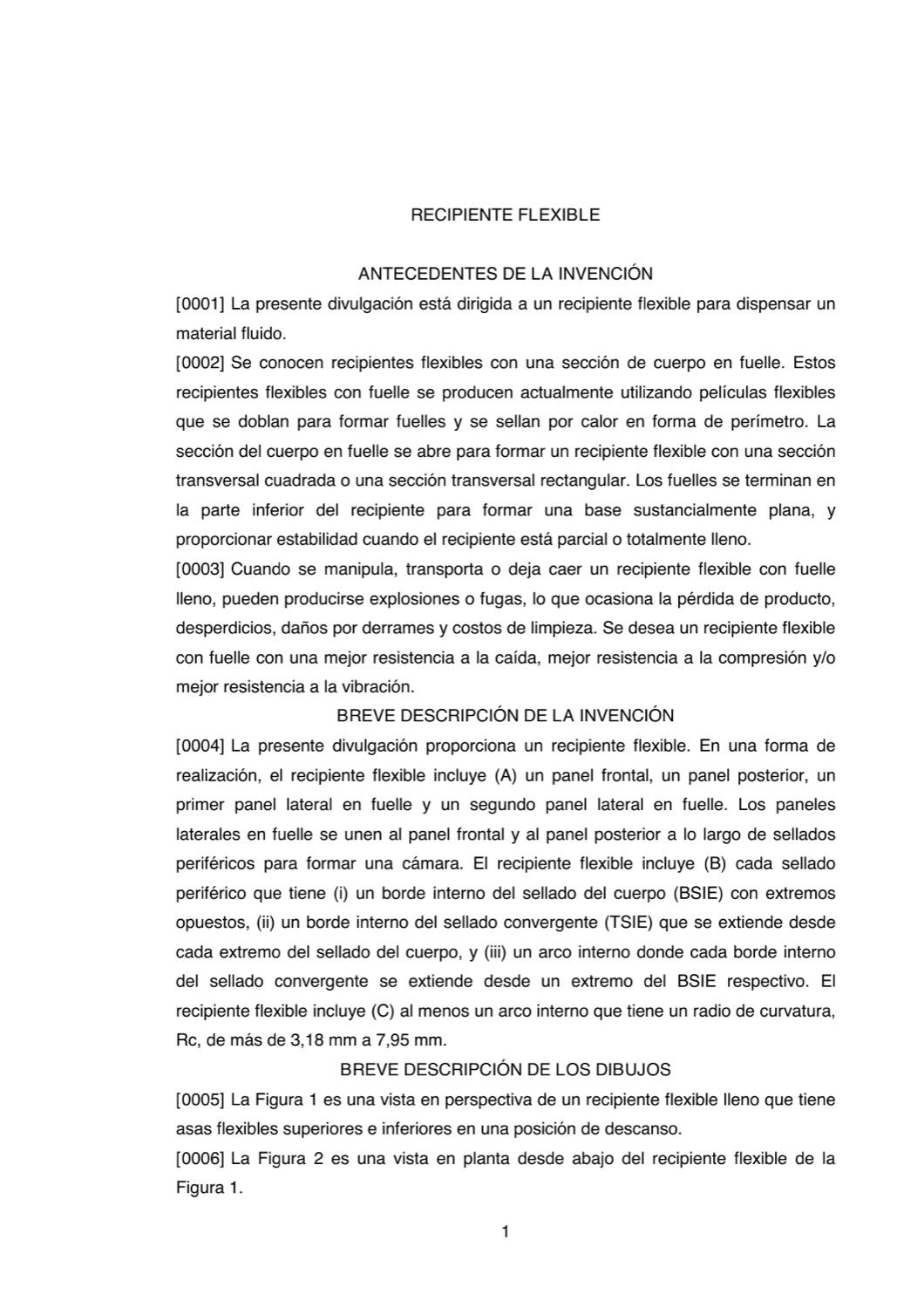 RECIPIENTE FLEXIBLE