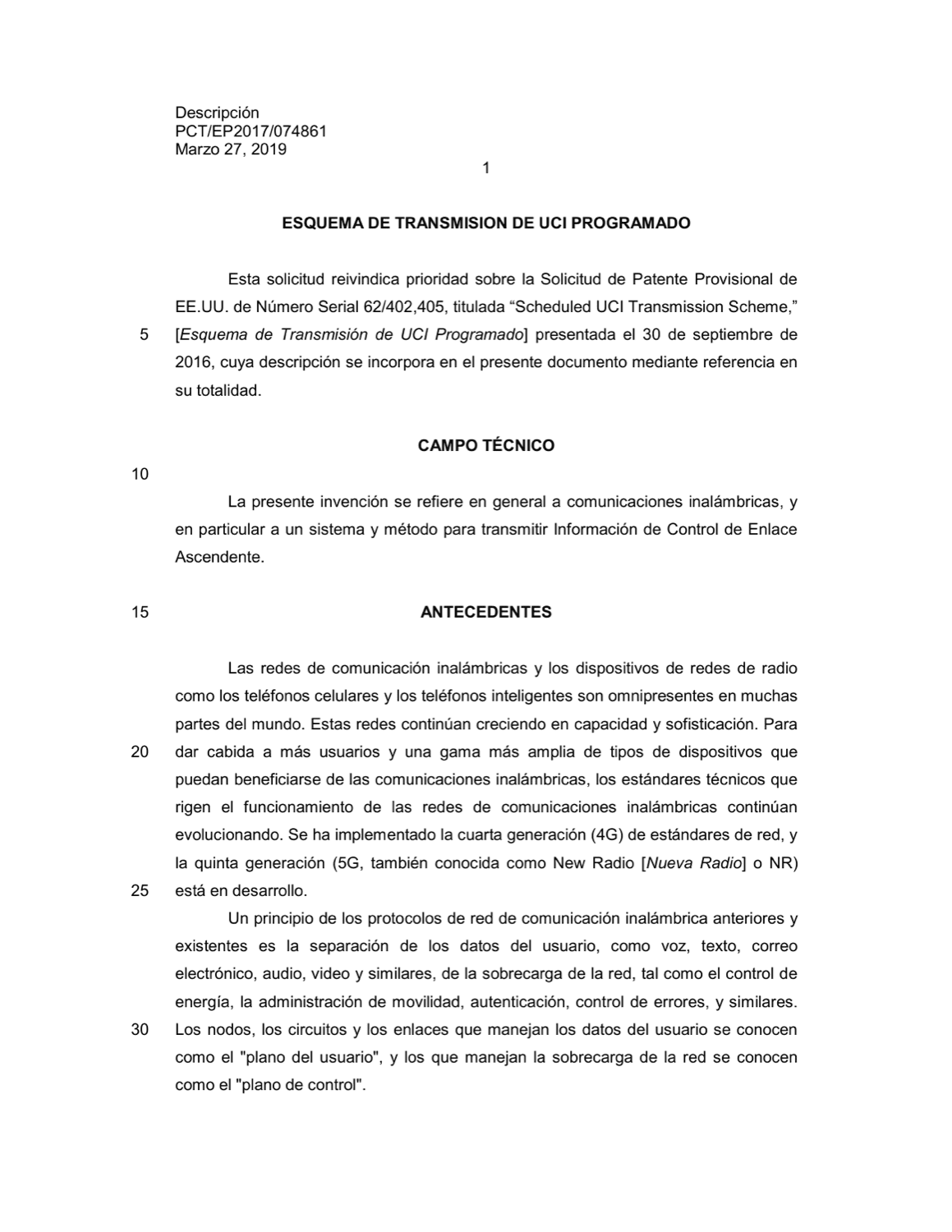 MÉTODOS, DISPOSITIVO DE RED DE RADIO Y NODO DE RED PARA TRANSMISIÓN Y RECEPCIÓN DE DATOS E INFORMACIÓN DE CONTROL DE ENLACE ASCENDENTE (UCI)