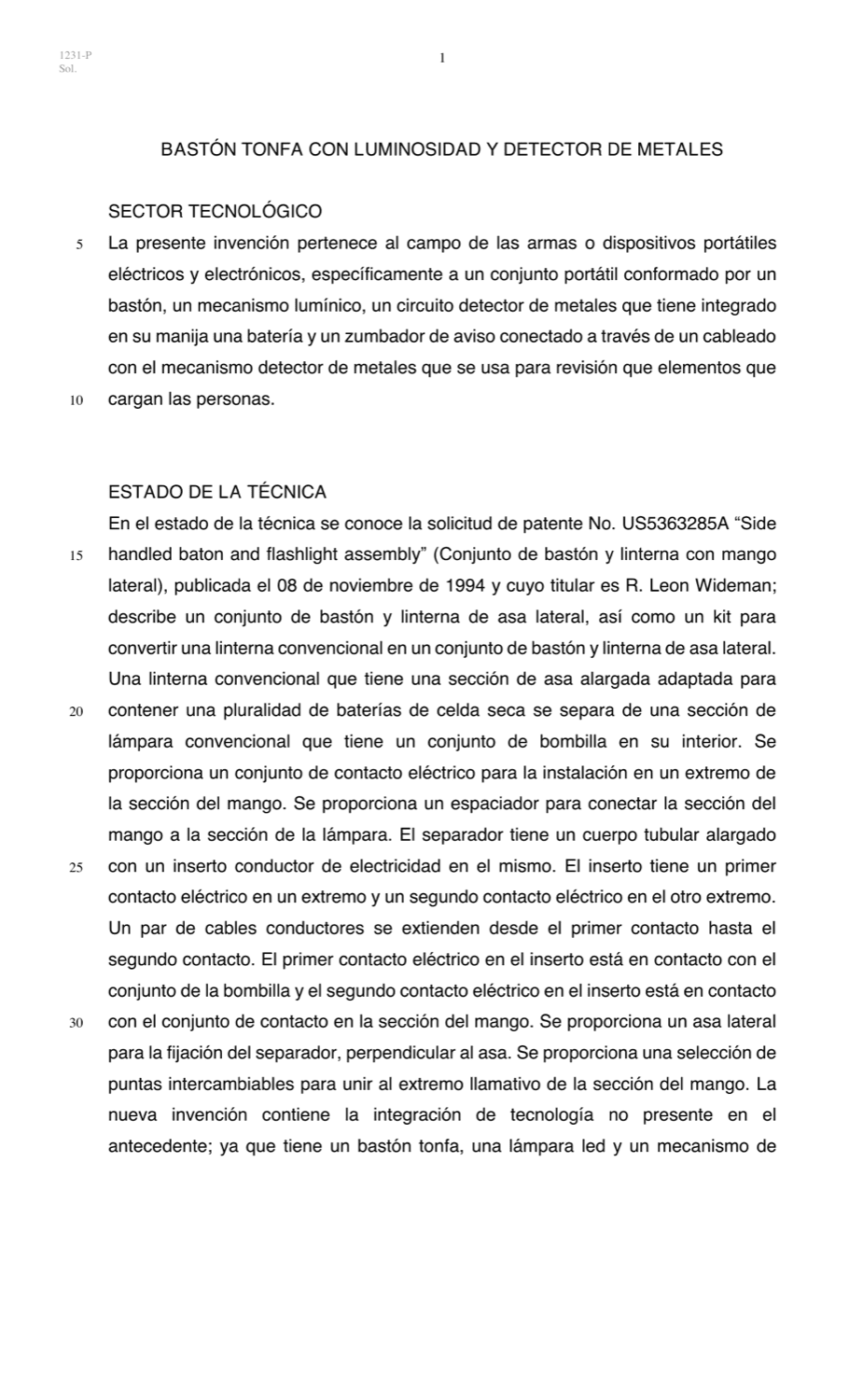 BASTÓN TONFA CON LUMINOSIDAD Y DETECTOR DE METALES