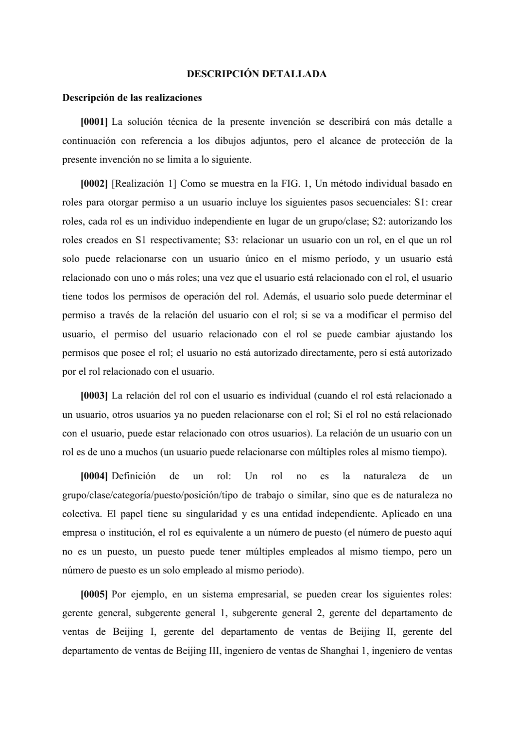 MÉTODO Y SISTEMA INDIVIDUAL BASADOS EN ROLES PARA OTORGAR PERMISO A UN USUARIO