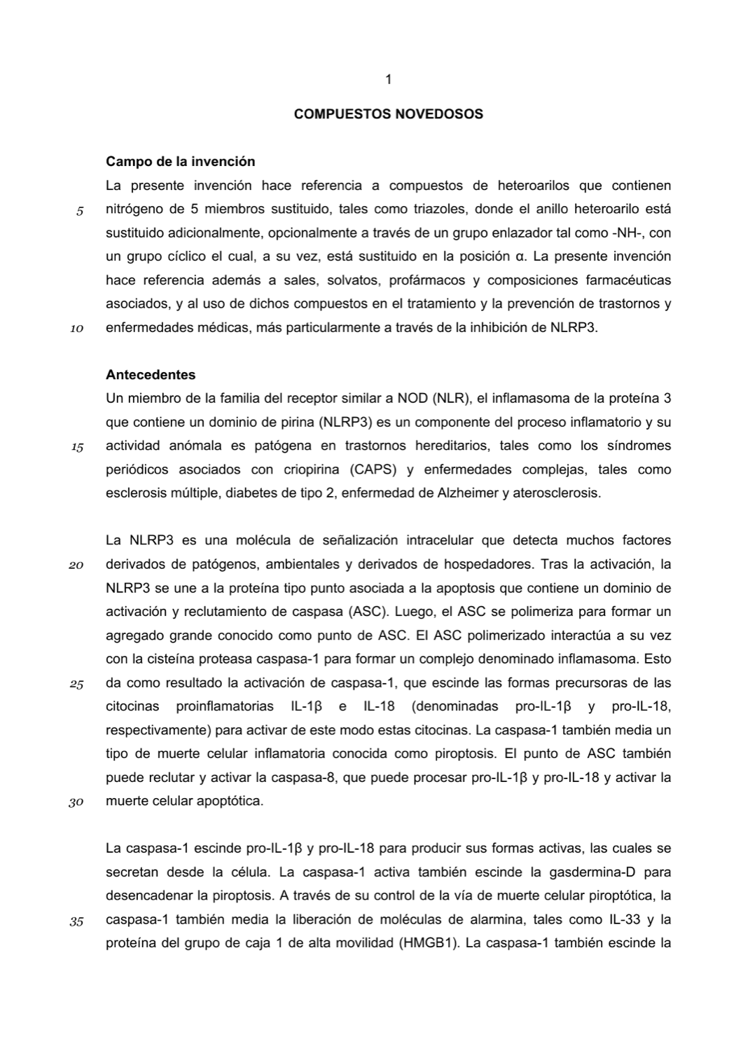 COMPUESTOS NOVEDOSOS