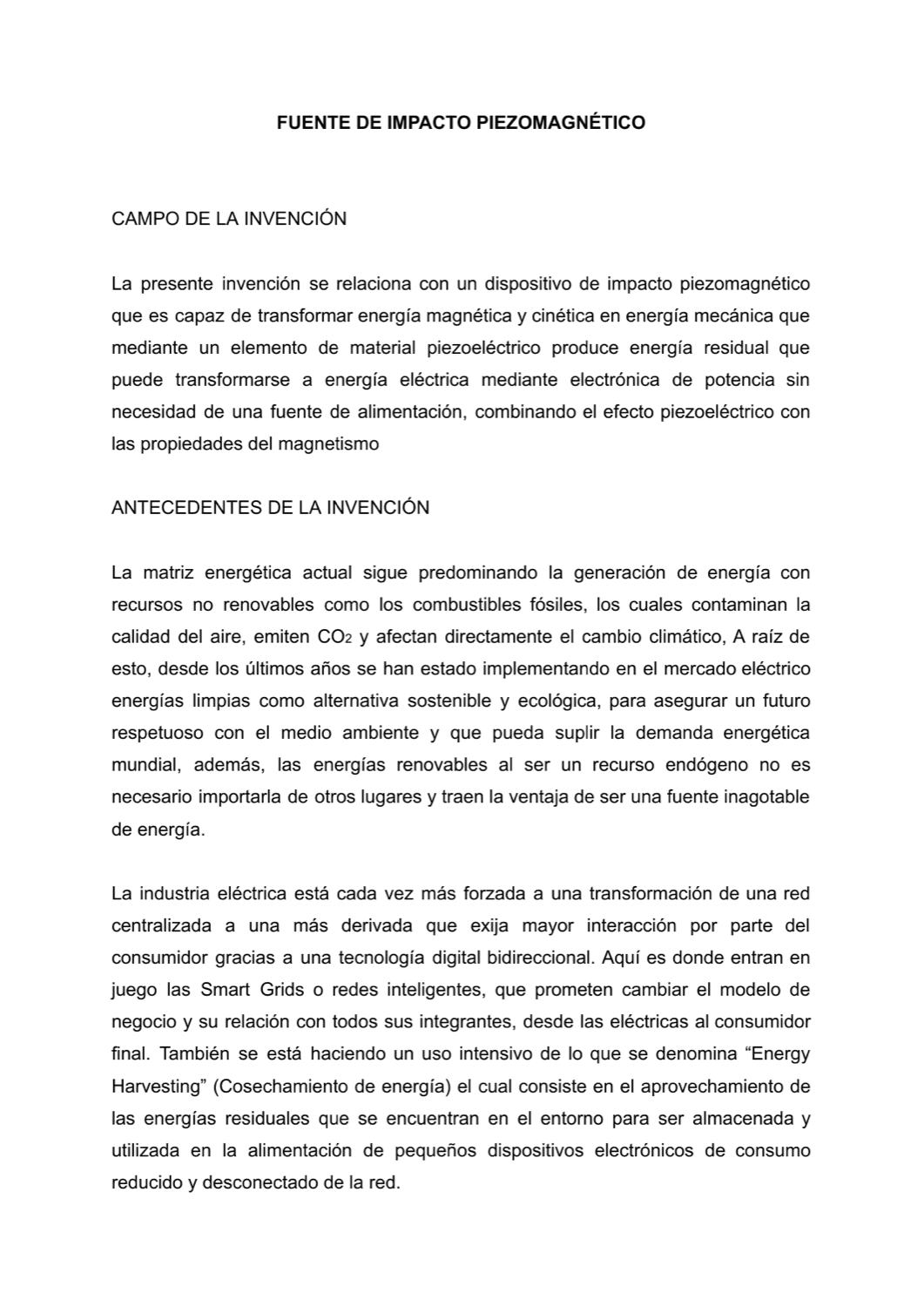DISPOSITIVO PIEZOMAGNÉTICO CON ROTOR OSCILANTE E IMANES DE REPULSIÓN PARA GENERACIÓN DE ENERGÍA