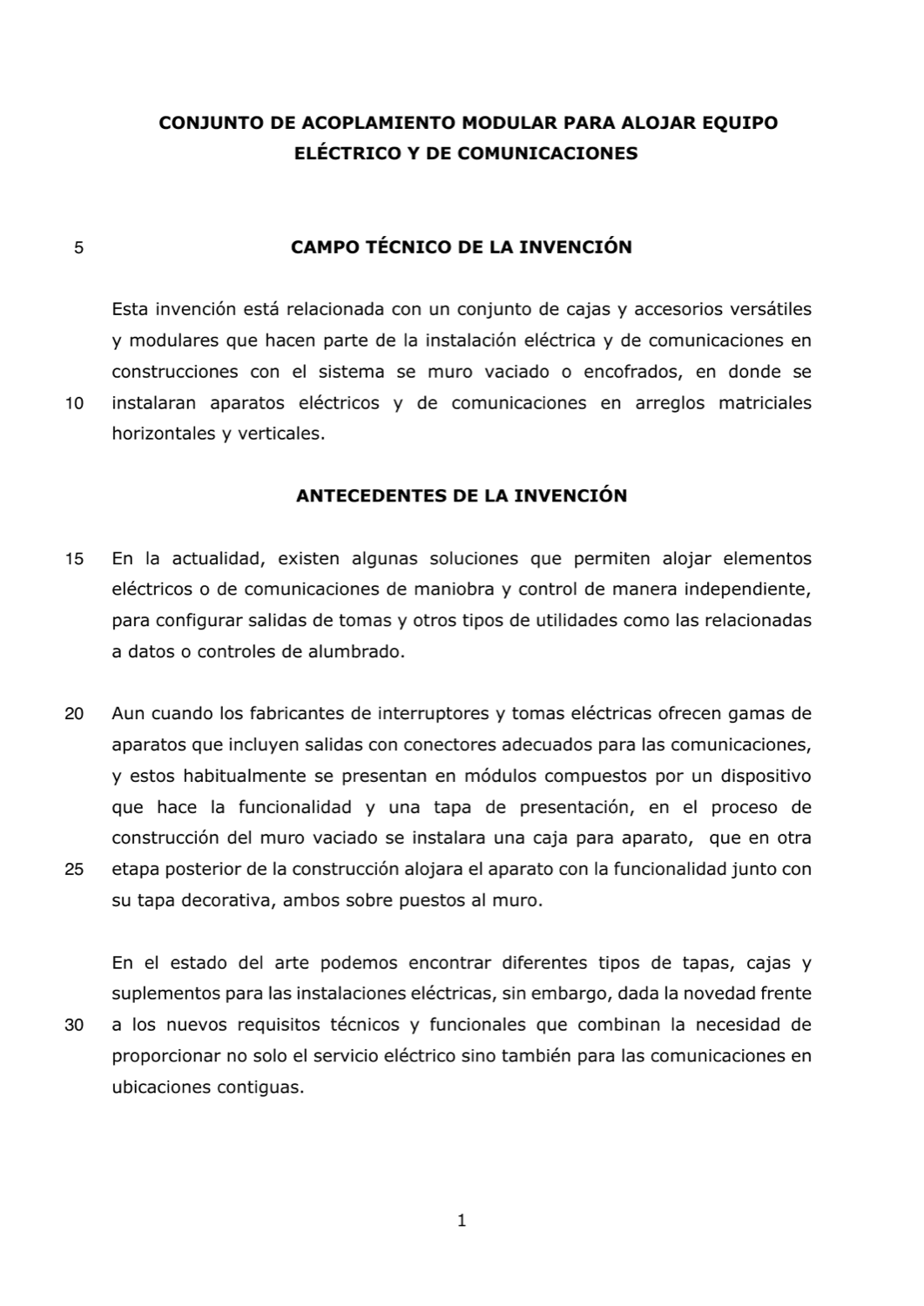 CONJUNTO DE ACOPLAMIENTO MODULAR PARA ALOJAR EQUIPO ELÉCTRICO Y DE COMUNICACIONES