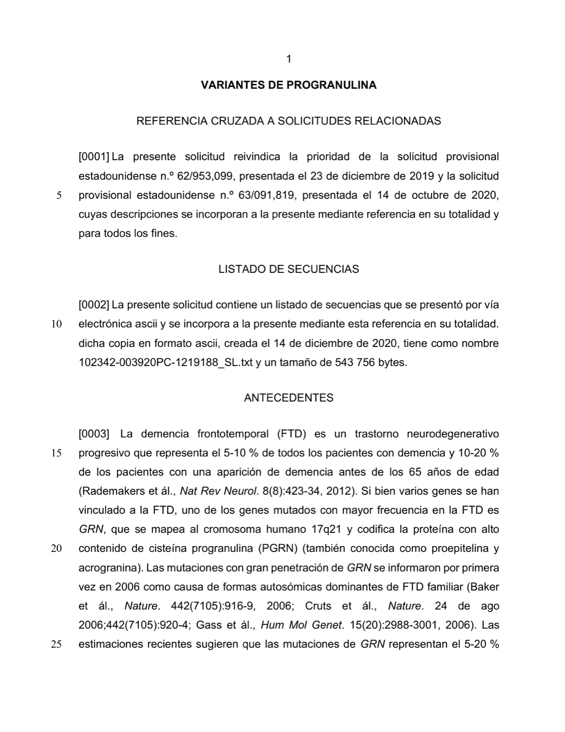 VARIANTES DE PROGRANULINA