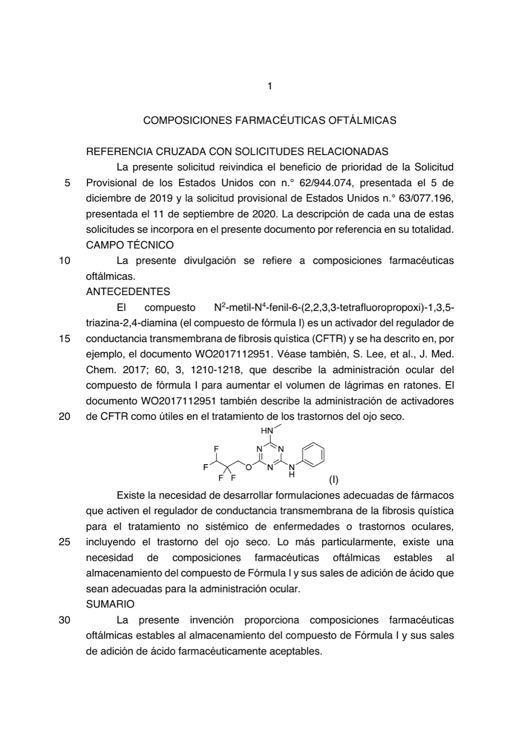 COMPOSICIONES FARMACÉUTICAS OFTÁLMICAS