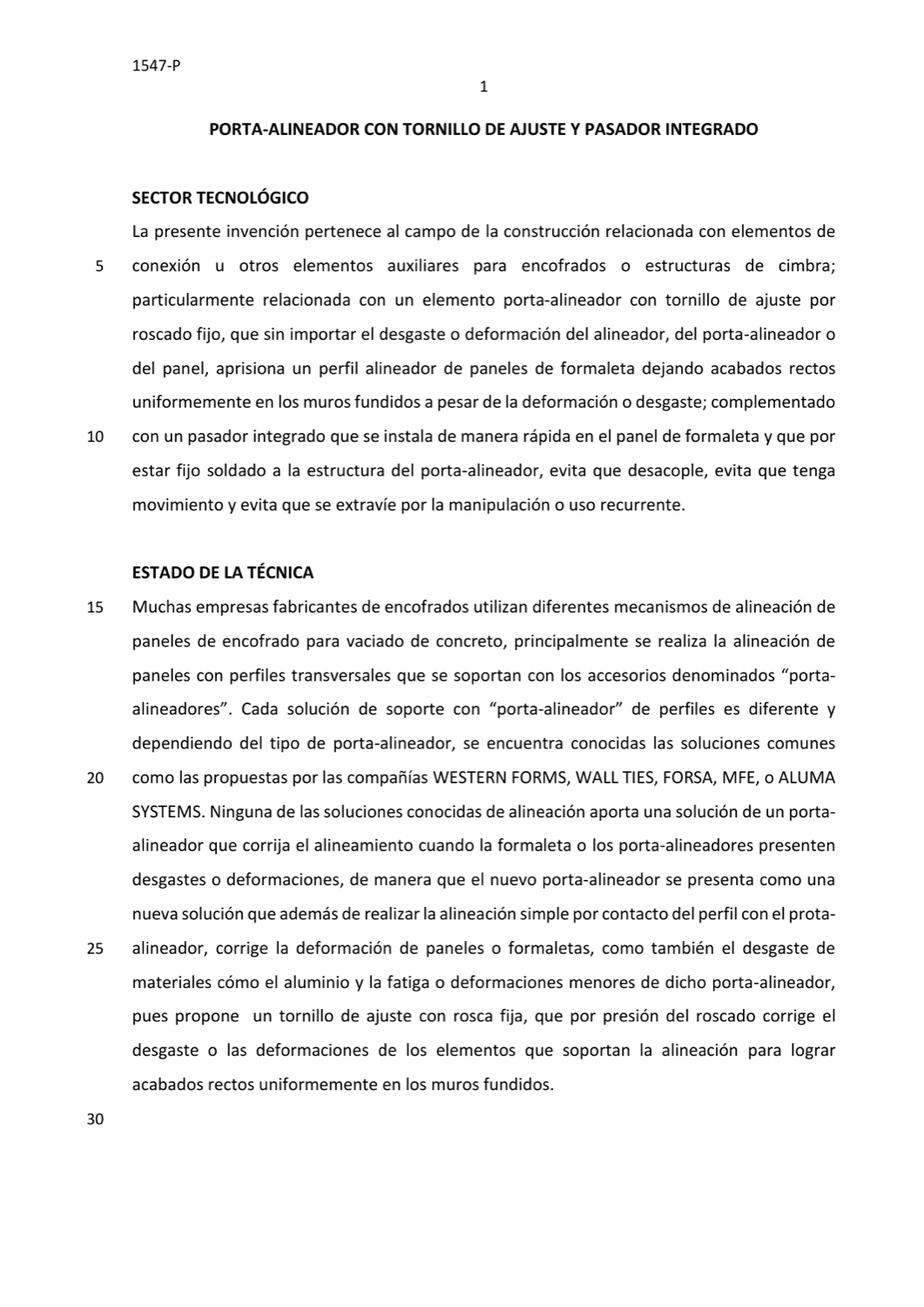 PORTA-ALINEADOR CON TORNILLO DE AJUSTE Y PASADOR INTEGRADO