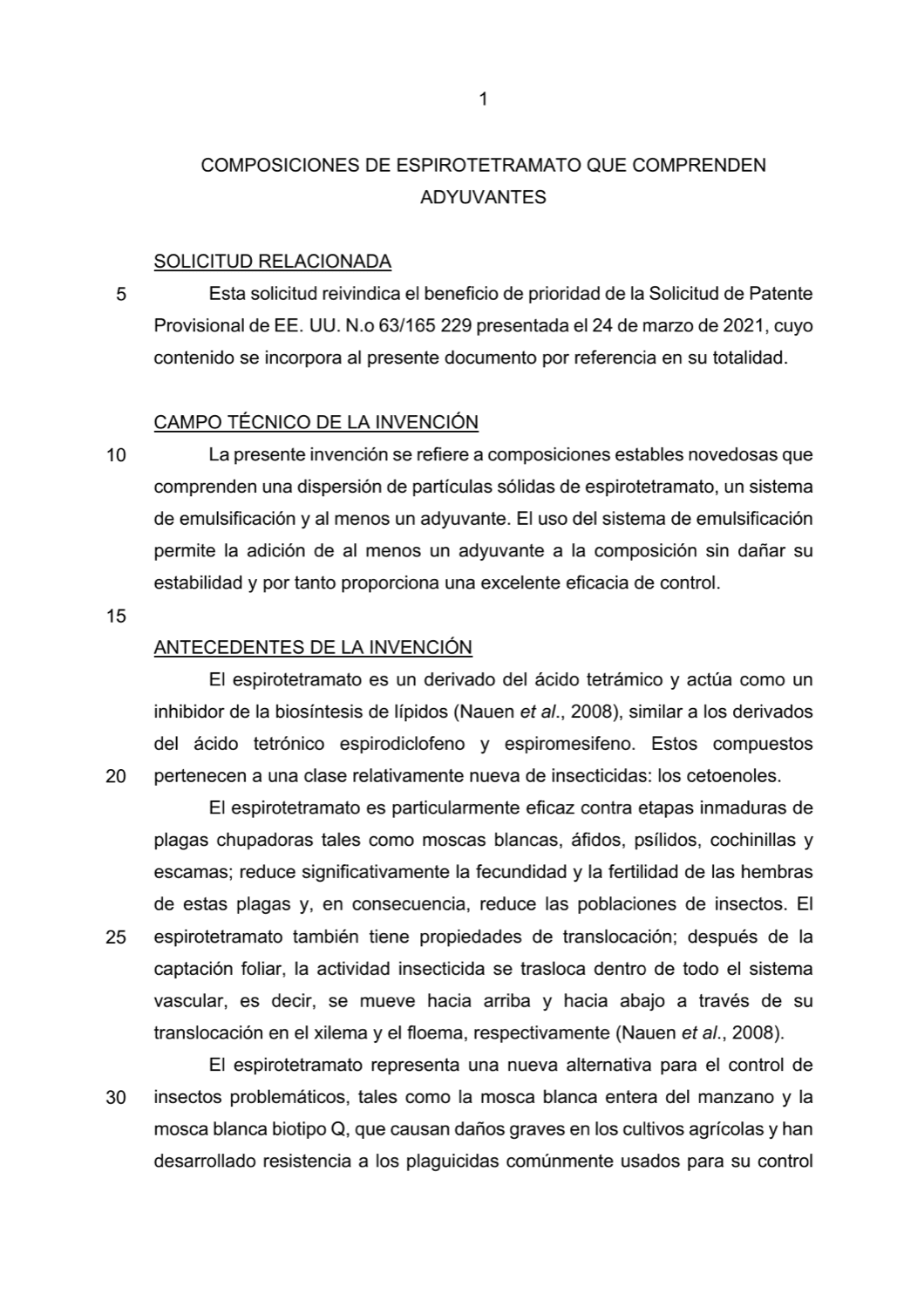COMPOSICIONES DE ESPIROTETRAMATO QUE COMPRENDEN ADYUVANTES