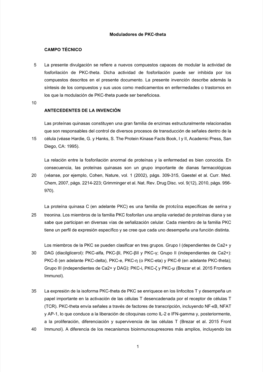MODULADORES DE PKC-THETA