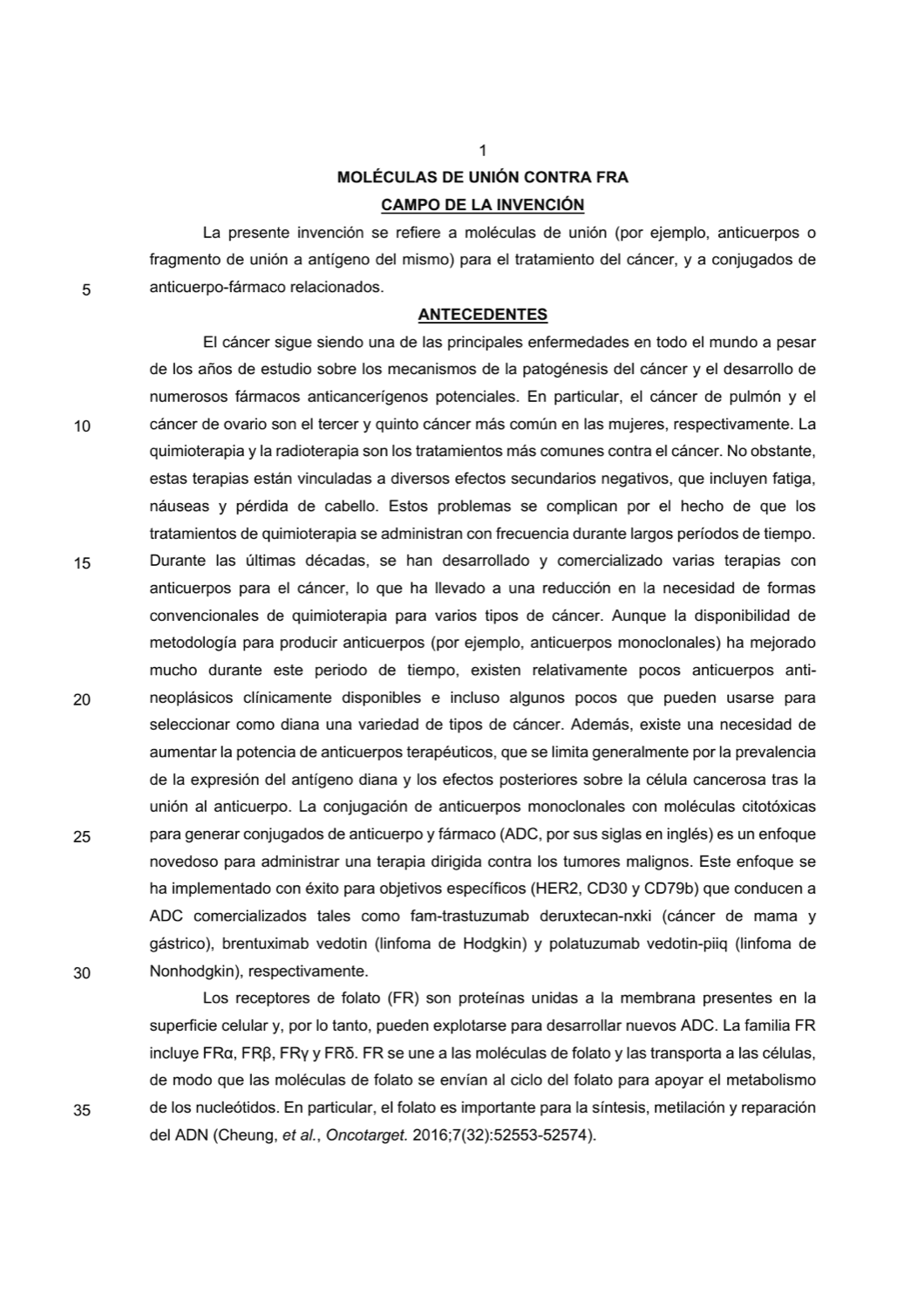 MOLÉCULAS DE UNIÓN CONTRA FRΑ