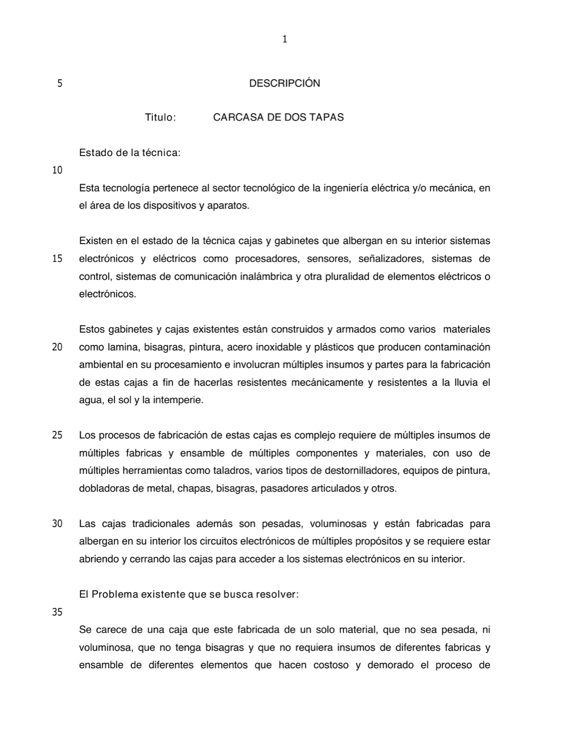 CARCASA DE DOS TAPAS