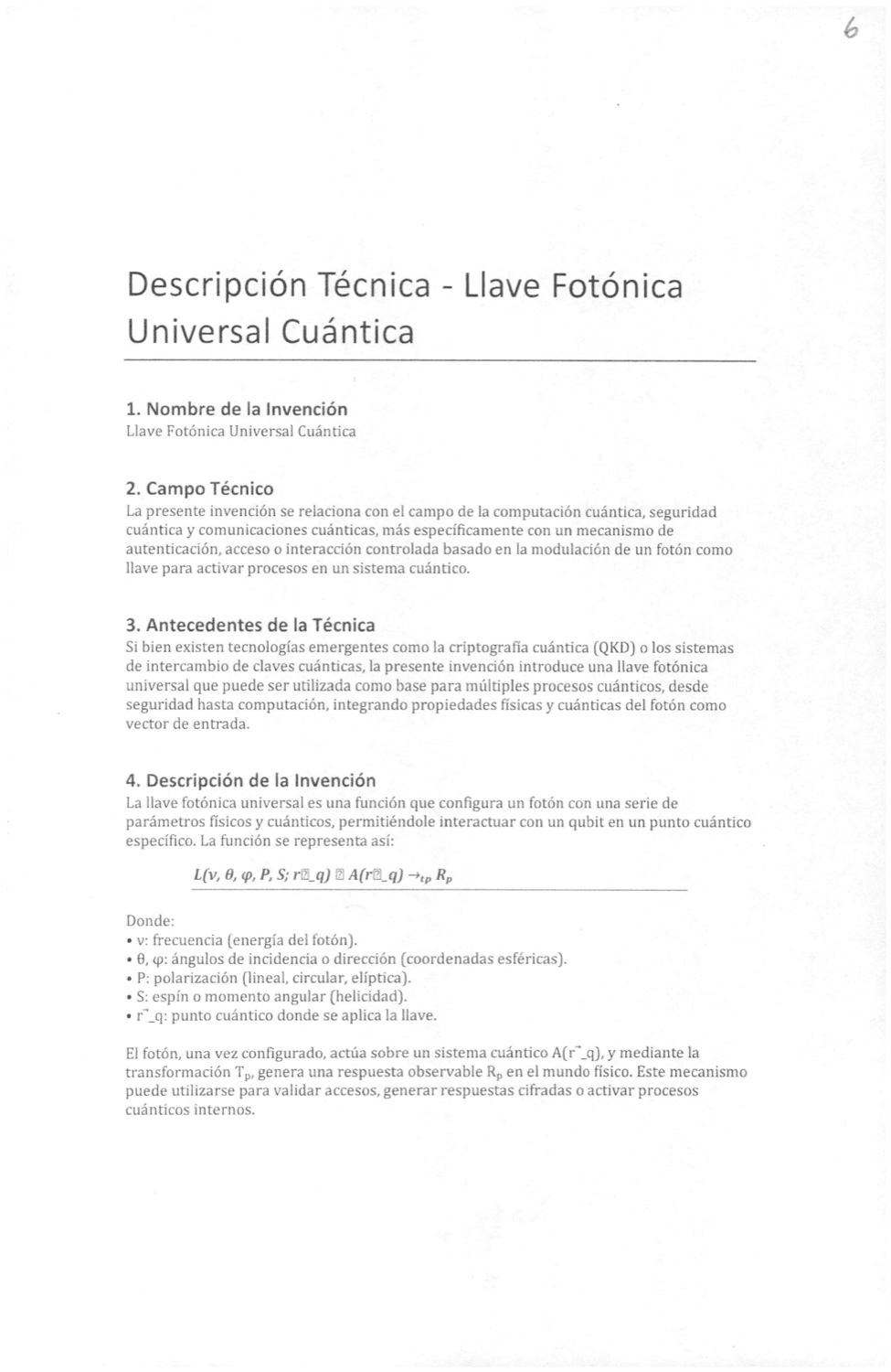 LLAVE FOTONICA CUANTICA UNIVERSAL