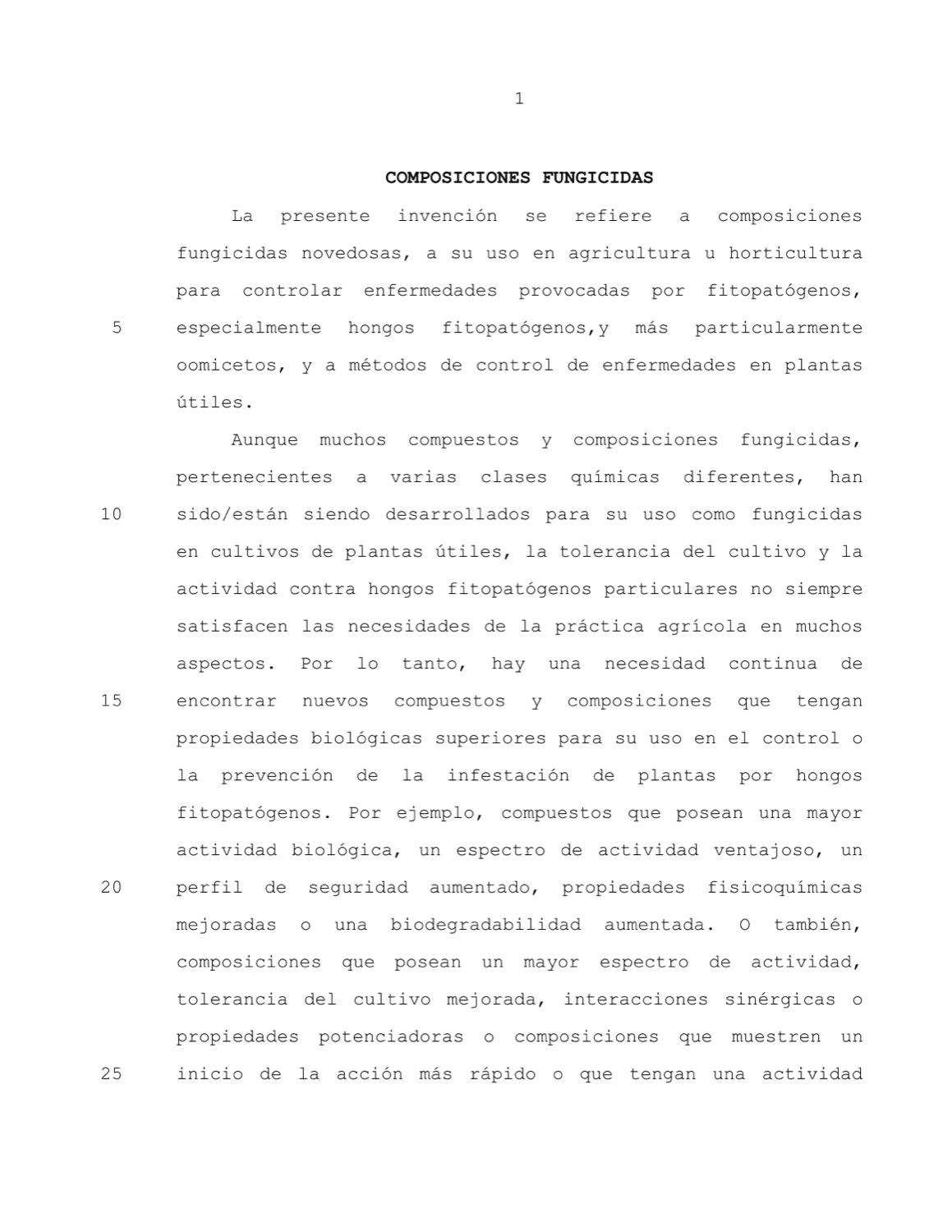 COMPOSICIONES FUNGICIDAS