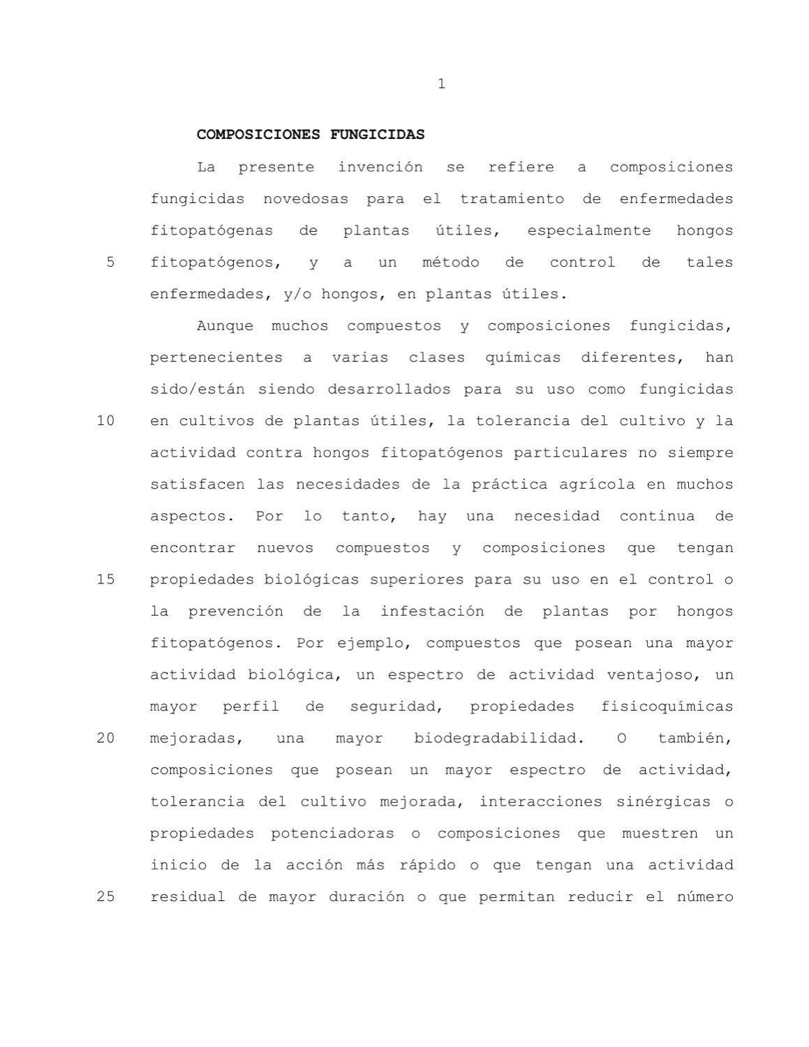 COMPOSICIONES FUNGICIDAS