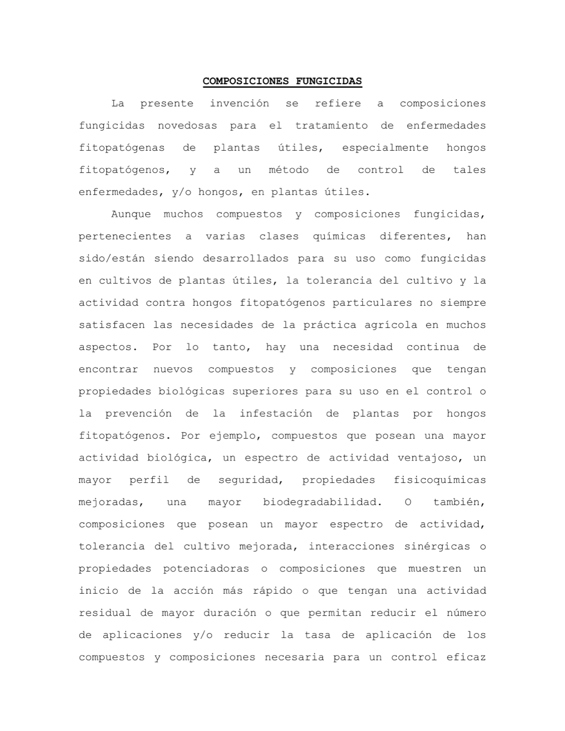 COMPOSICIONES FUNGICIDAS