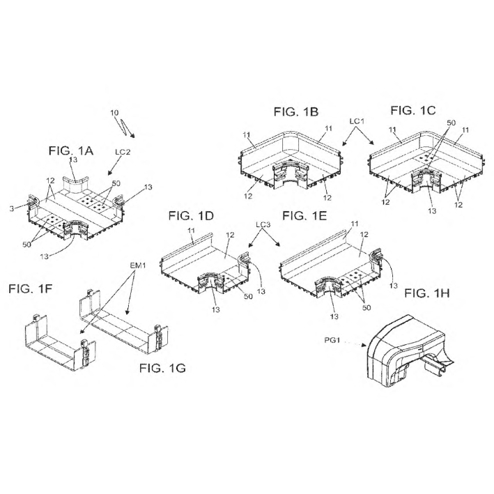 CONJUNTO DE LECHOS OBTENIDOS POR CONEXIONES MODULARES PARA CABLEADO ESTRUCTURADO DE FIBRA ÓPTICA